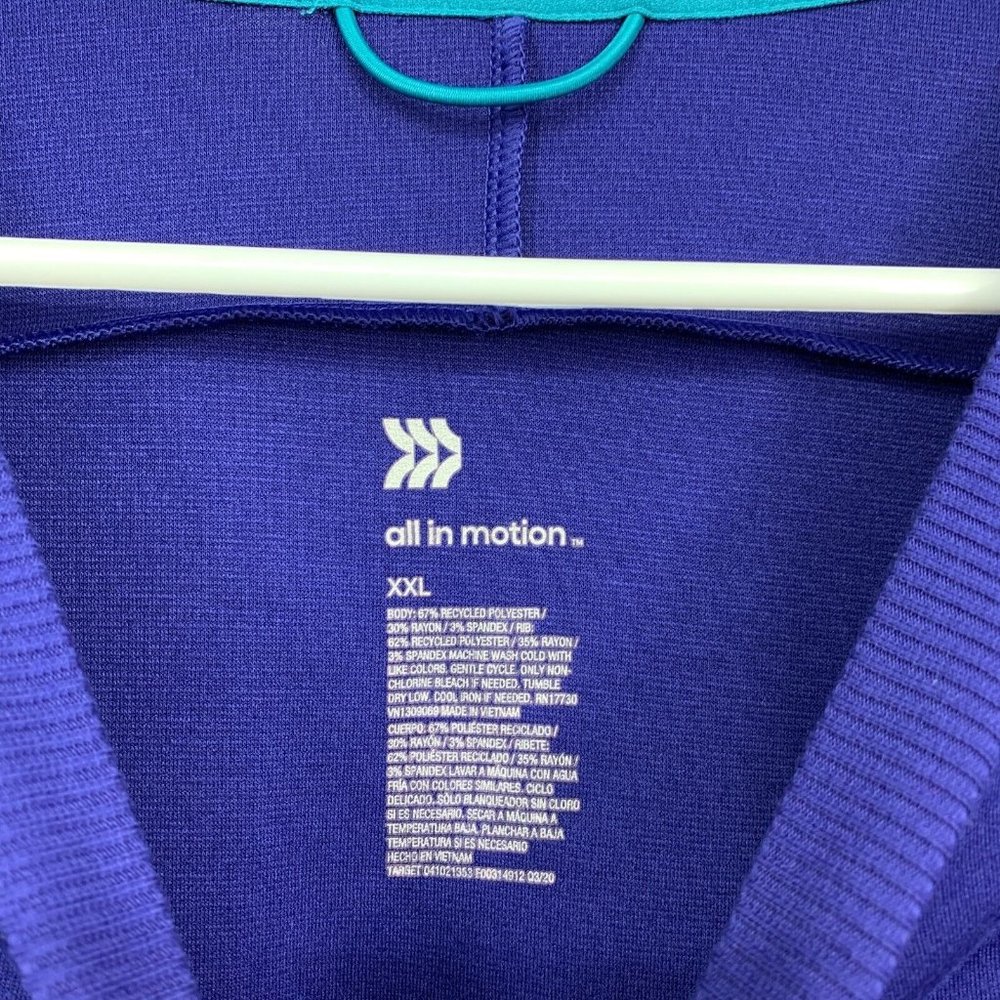 All In Motion Sweatshirt Blue Ponte Knit Crewneck Long Sleeve Top - Picture 6 of 9